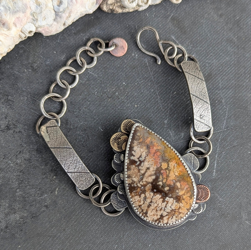 Flower Agate Lace Bracelet
