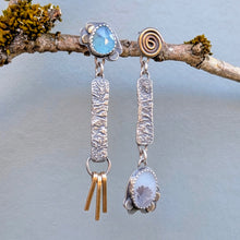 Load image into Gallery viewer, Dendritic Agate Asymmetricals with Fringe
