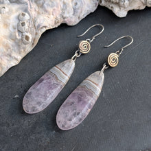 Load image into Gallery viewer, Amethyst Spiral Earrings

