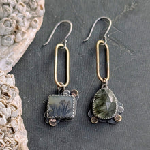 Load image into Gallery viewer, Dendritic Agate and Prehnite Asymmetricals

