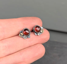 Load image into Gallery viewer, Garnet Forest Floor Earrings
