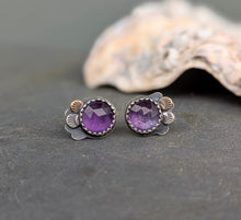 Load image into Gallery viewer, Amethyst Forest Floor Earrings
