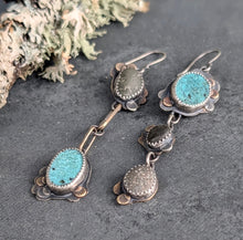 Load image into Gallery viewer, Beach Stone and Turquoise Asymmetricals
