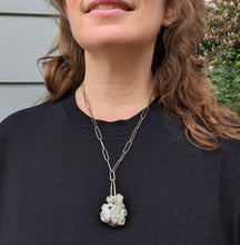 Load image into Gallery viewer, Beach Stone Necklace with Handmade Chain
