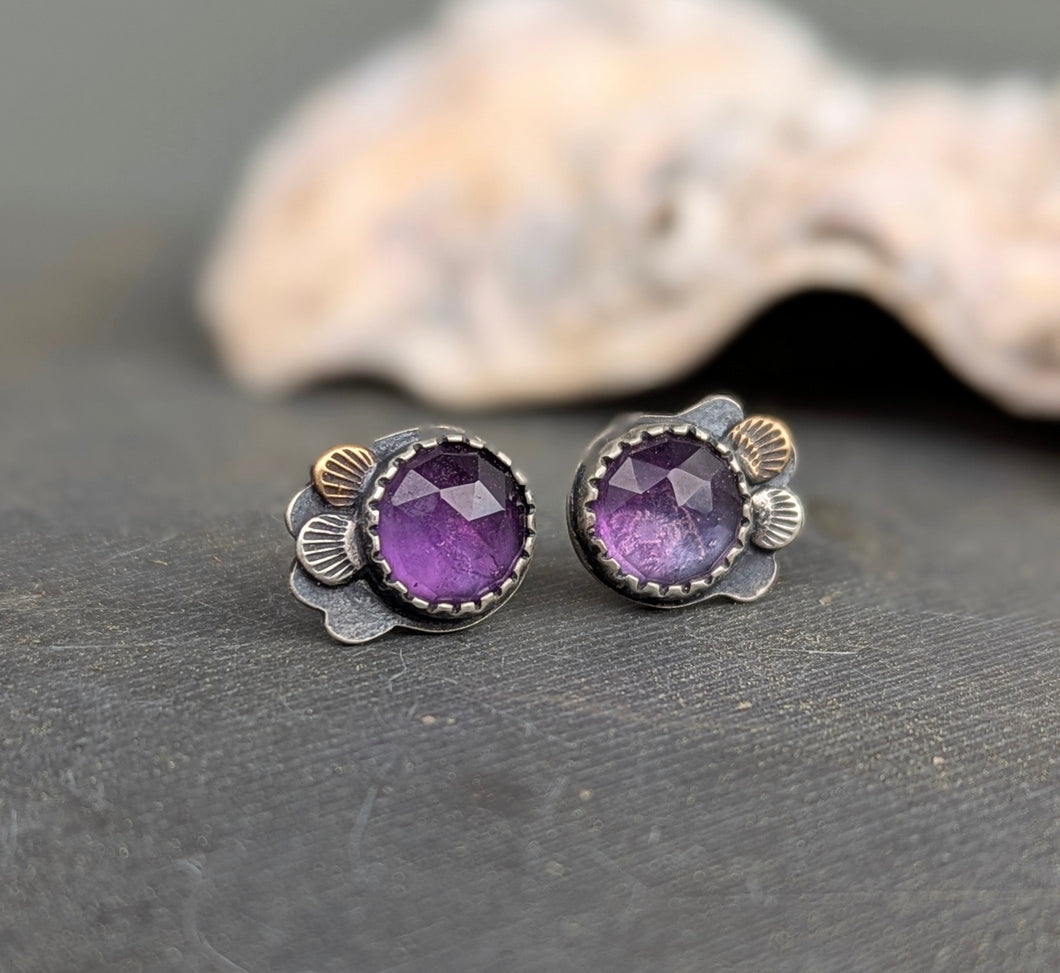 Amethyst Forest Floor Earrings