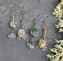 Load image into Gallery viewer, Earth &amp; Sky Asymmetrical Earrings
