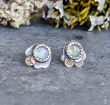Load image into Gallery viewer, Green Kyanite Forest Floor Earrings
