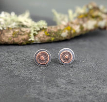 Load image into Gallery viewer, Mushroom Spore Print Earrings - made to order
