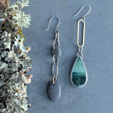 Load image into Gallery viewer, Beach Stone and Opalized Wood Asymmetricals
