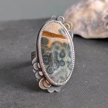 Load image into Gallery viewer, Ocean Jasper Bloom Ring - size 8
