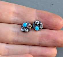 Load image into Gallery viewer, Turquoise Barnacle Earrings
