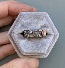 Load image into Gallery viewer, Watermelon Tourmaline Barnacle Band - size 8.25
