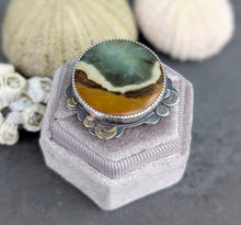 Load image into Gallery viewer, Polychrome Jasper Statement Ring - size 8
