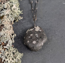 Load image into Gallery viewer, Beach Stone Necklace with Handmade Chain
