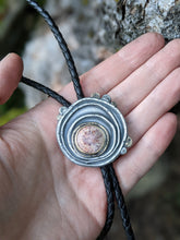 Load image into Gallery viewer, Fossil Coral Tree Ring Bolo Tie
