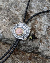 Load image into Gallery viewer, Fossil Coral Tree Ring Bolo Tie
